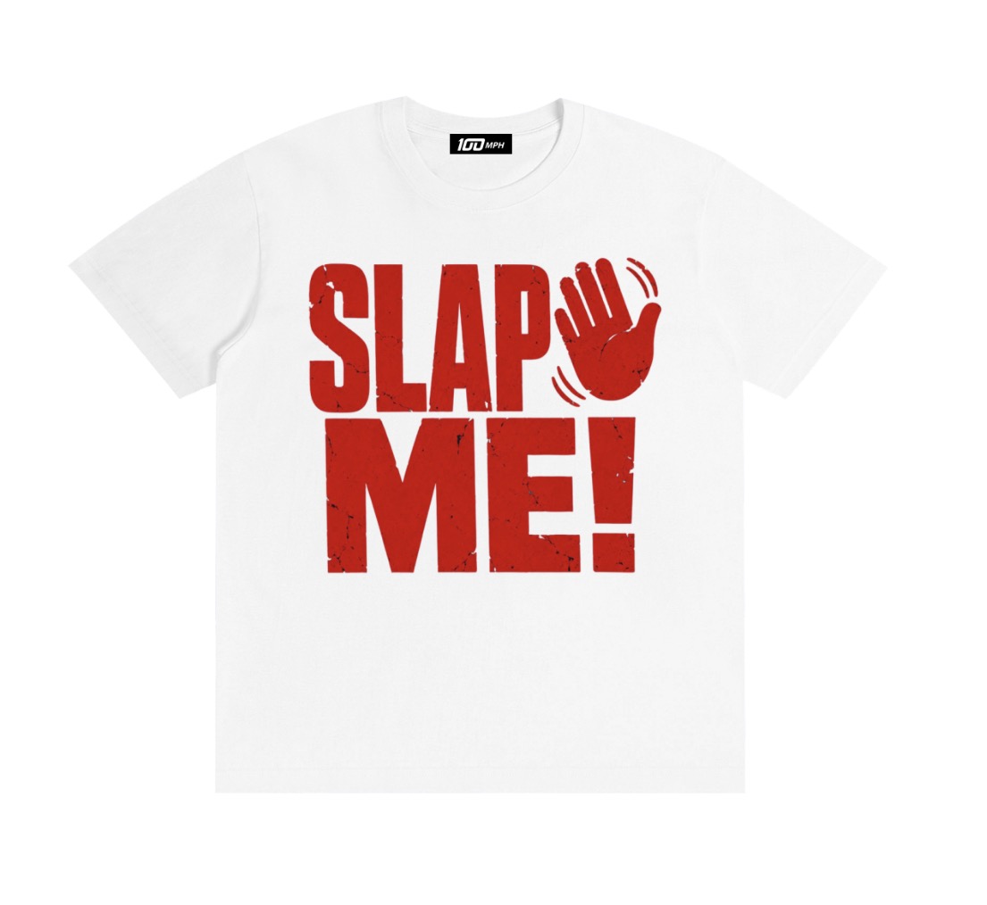Slap Me! Red Print T-shirt — front