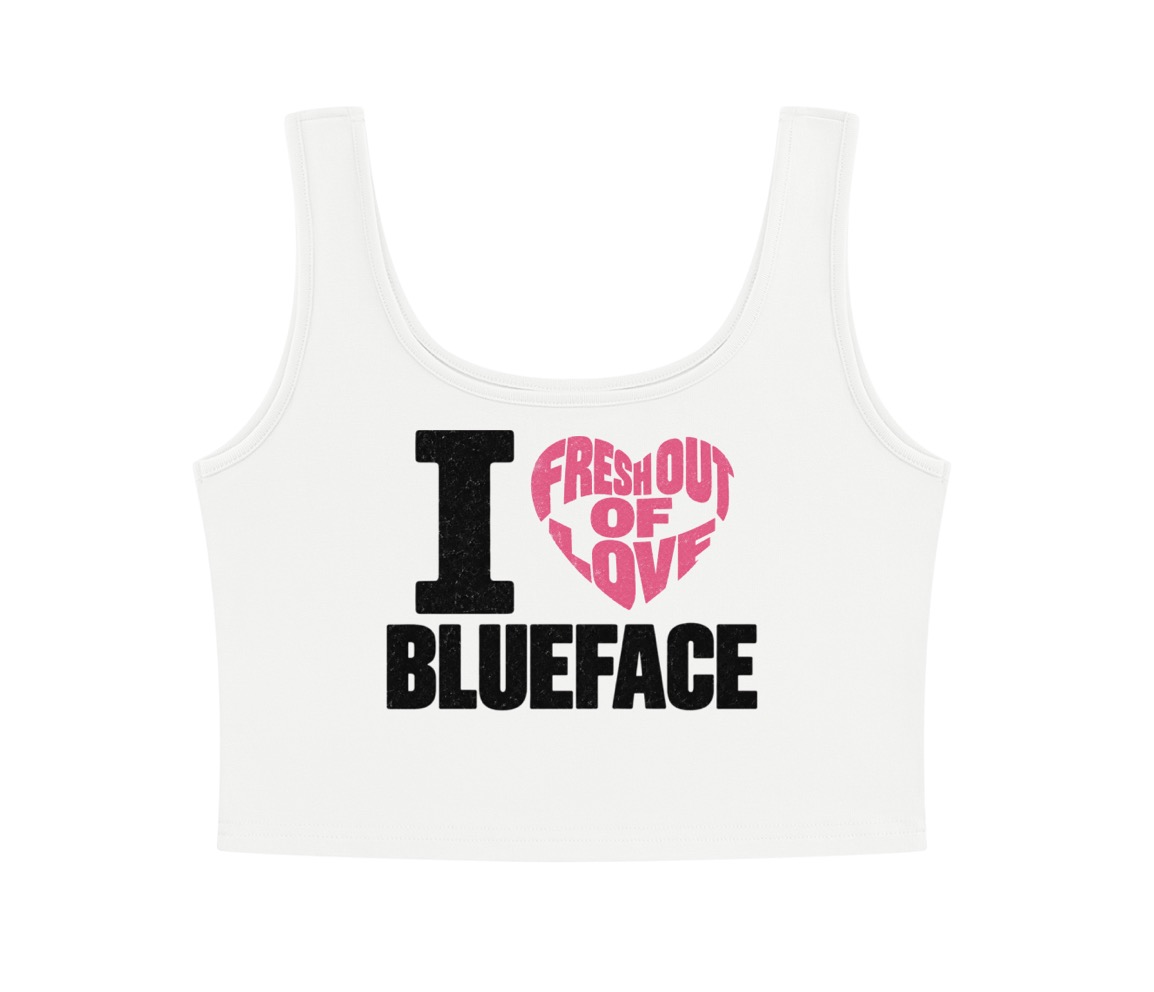 I Love Blueface Crop Vest — front